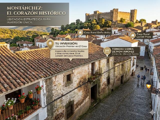 Imagen 1 Inmueble 302130 - Casa Adosada en venta en Montánchez / Plaza De España de Montánchez